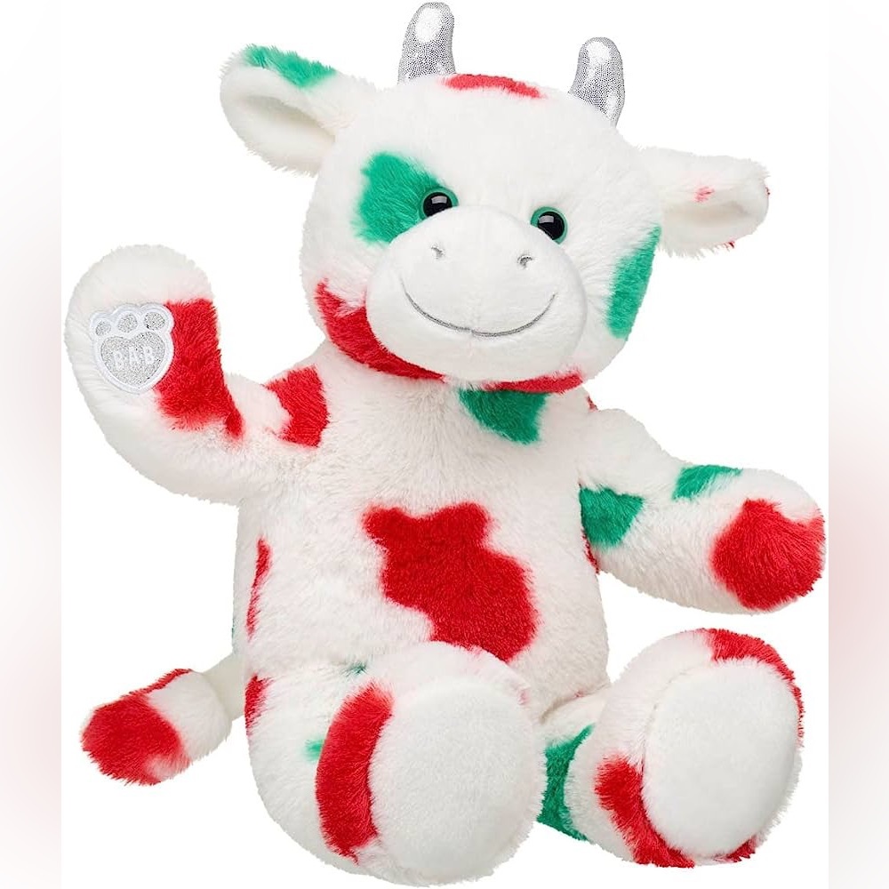 unstuffed NWT build a bear christmas cow discontinued
